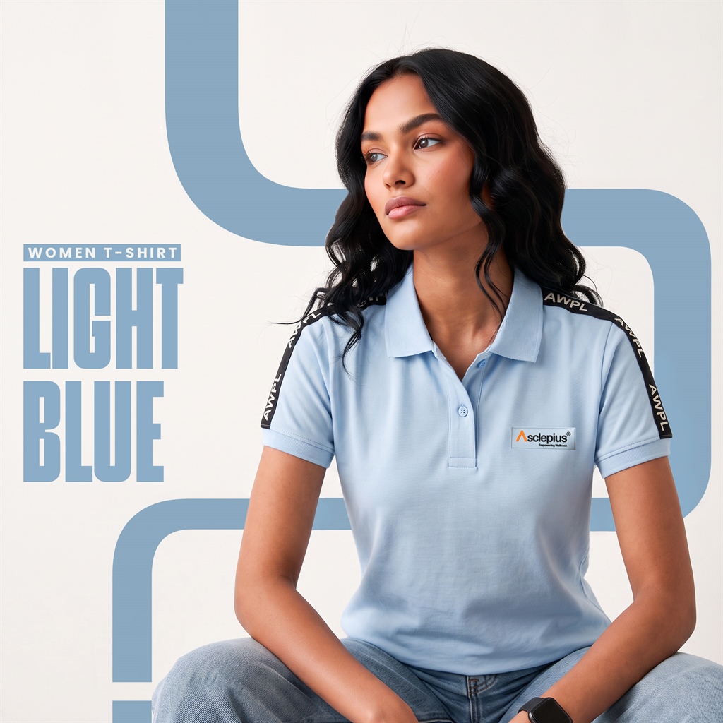 ASCLEPIUS WOMEN T-SHIRT -LIGHT BLUE (XL)
